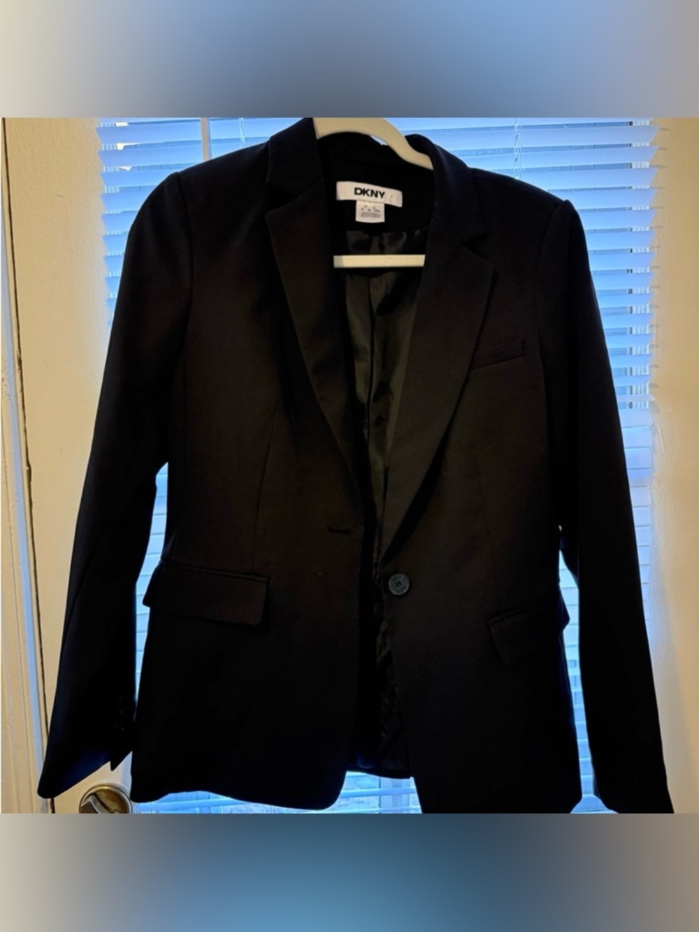 DKNY Black Men's Single-Button Blazer